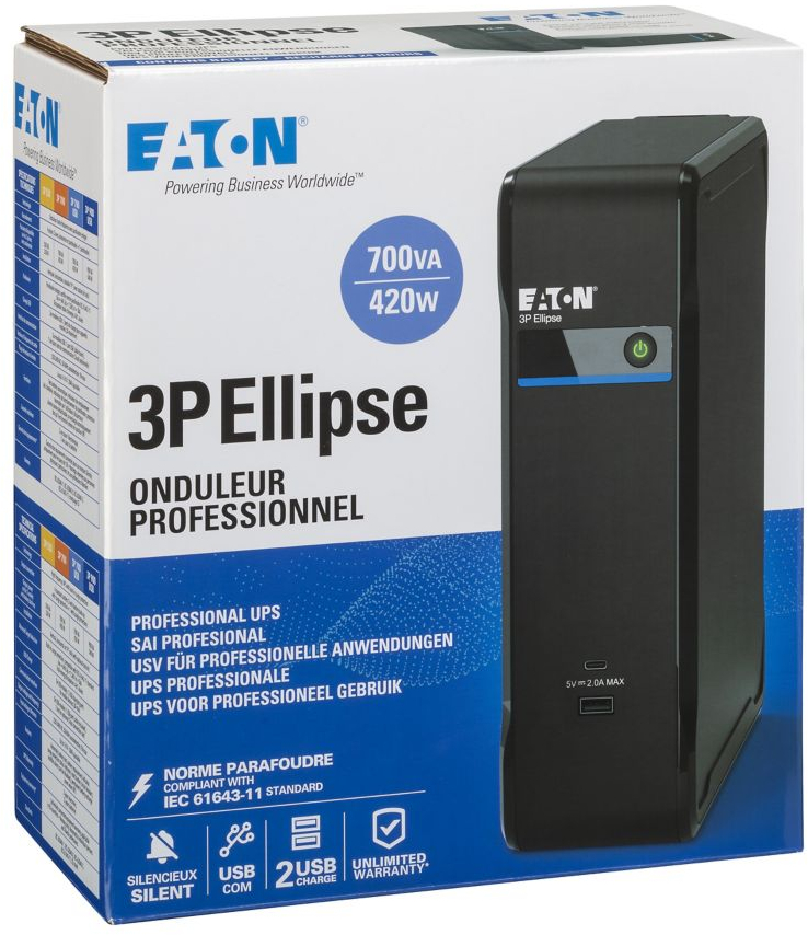 ДБЖ Eaton 3P Ellipse 700 USB DIN (3P700UD)фото6