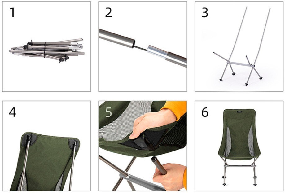 Стілець складаний Naturehike YL06 NH18Y060-Z, зеленийфото5