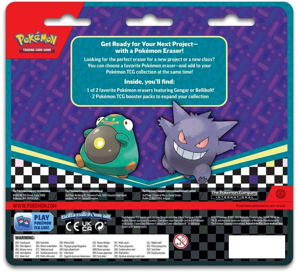 Коллекционная карточная игра Pokemon: Eraser Blister 2024 фото 