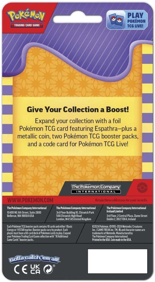 Коллекционная карточная игра Pokemon: Scarlet &amp; Violet - Espathra - 2 Pack Blister фото 