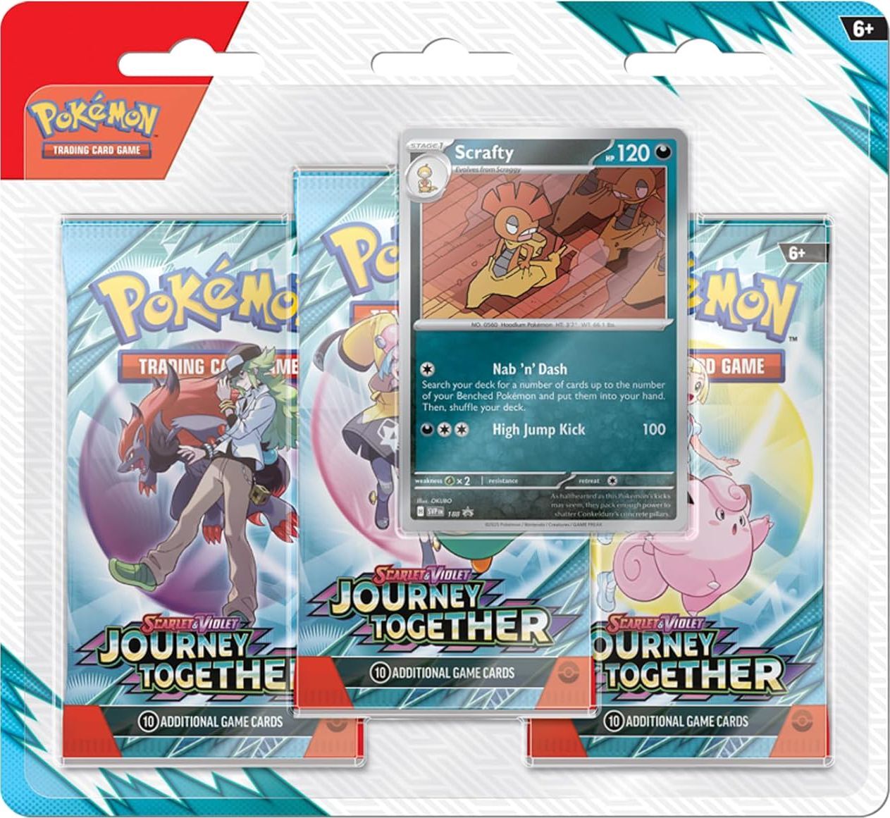 Колекційна карткова гра Pokemon: Scarlet &amp; Violet - Journey Together - 3 Pack Blisterфото