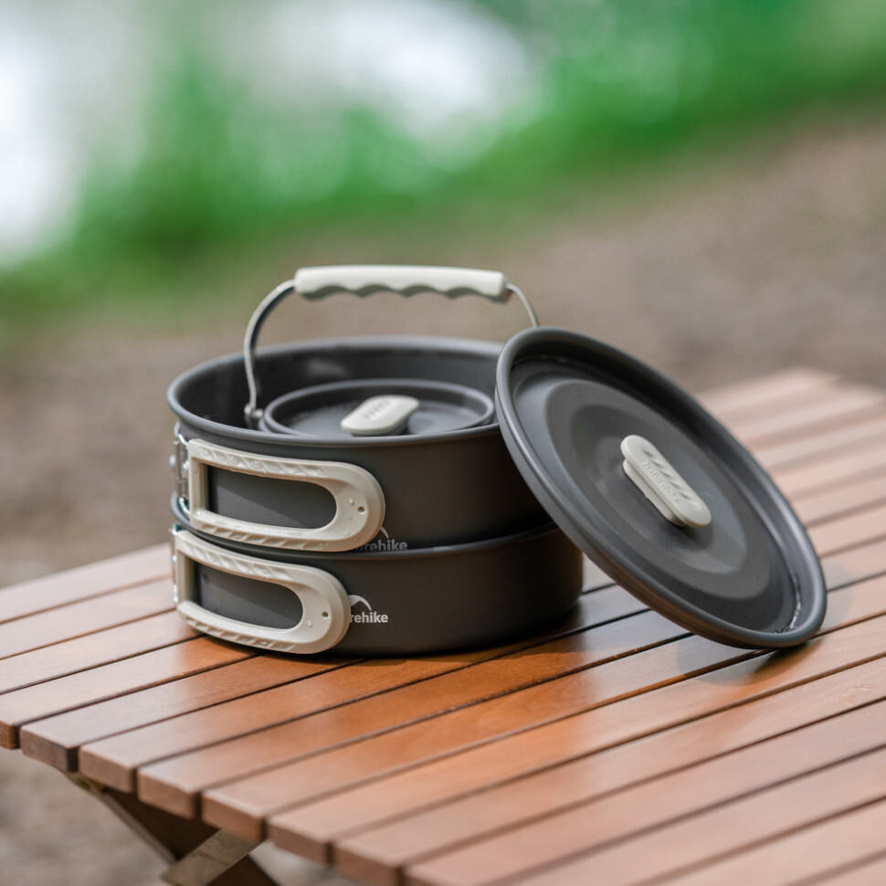 Набір посуду (каструля, сковорідка, чайник) Naturehike CNK2450CF010, алюмінійфото8