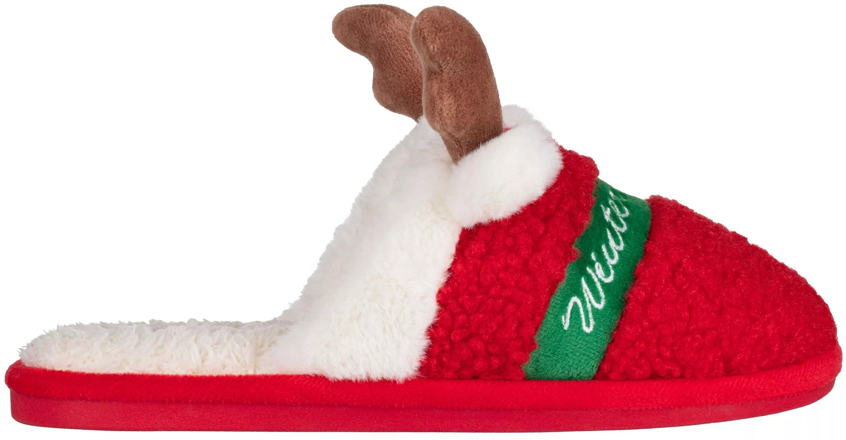 Обувь домашняя ARDESTO Christmas 38/39 размер, 100% полиэстер, подошва 100% резина, красный фото 2