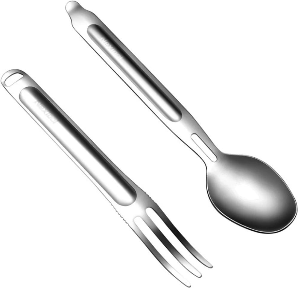 Туристичний набір ложка-виделка NexTool Portable Stainless Steel Tableware нерж.стальфото5