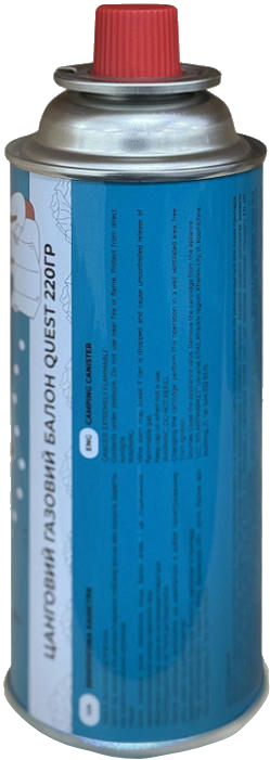 Газовий балон бутановий Quest 220гр (Q-G220)фото2