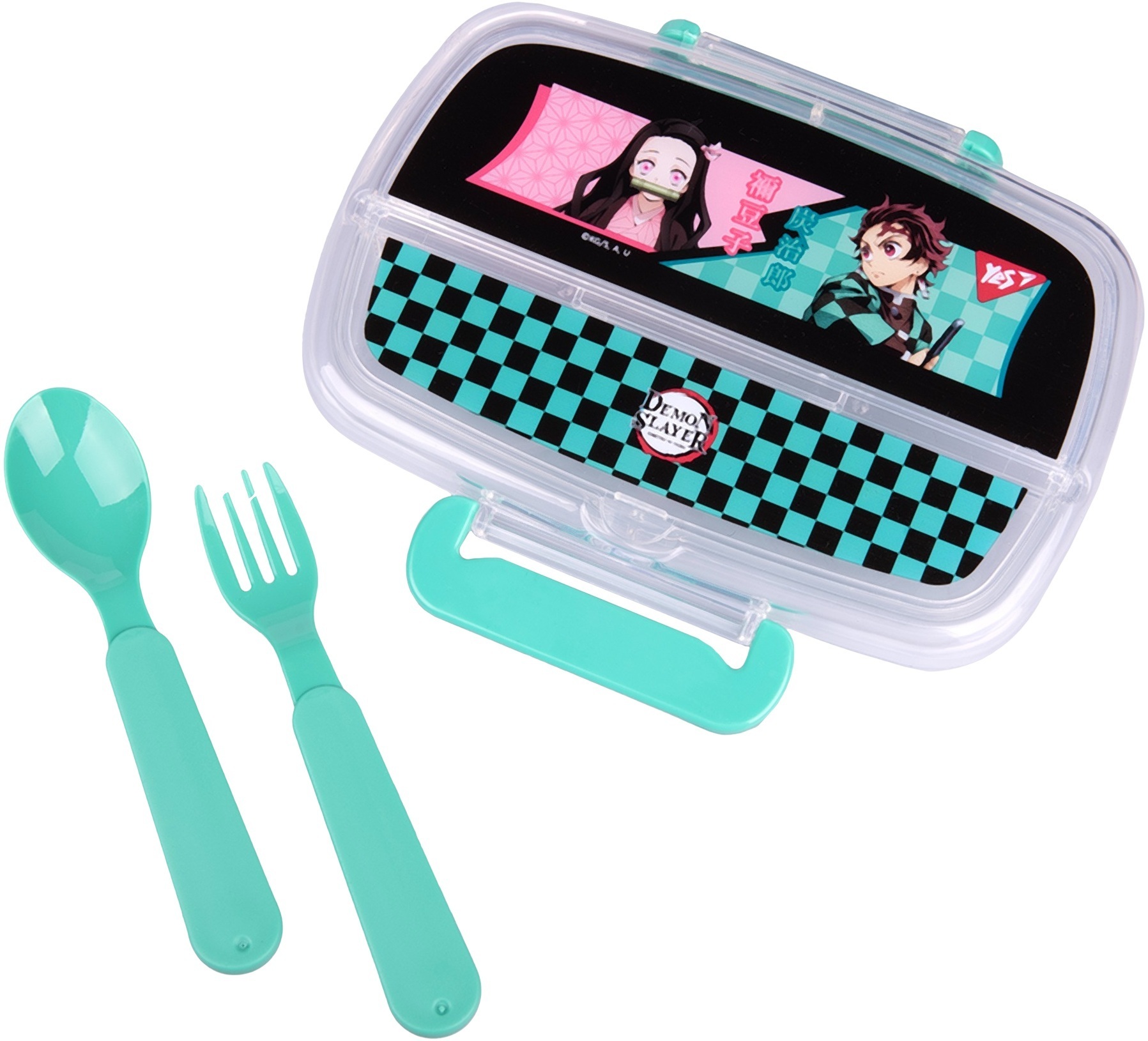 Ланч-бокс Yes Demon Slayer 750 мл, з приладдям, чорний (708275)фото4