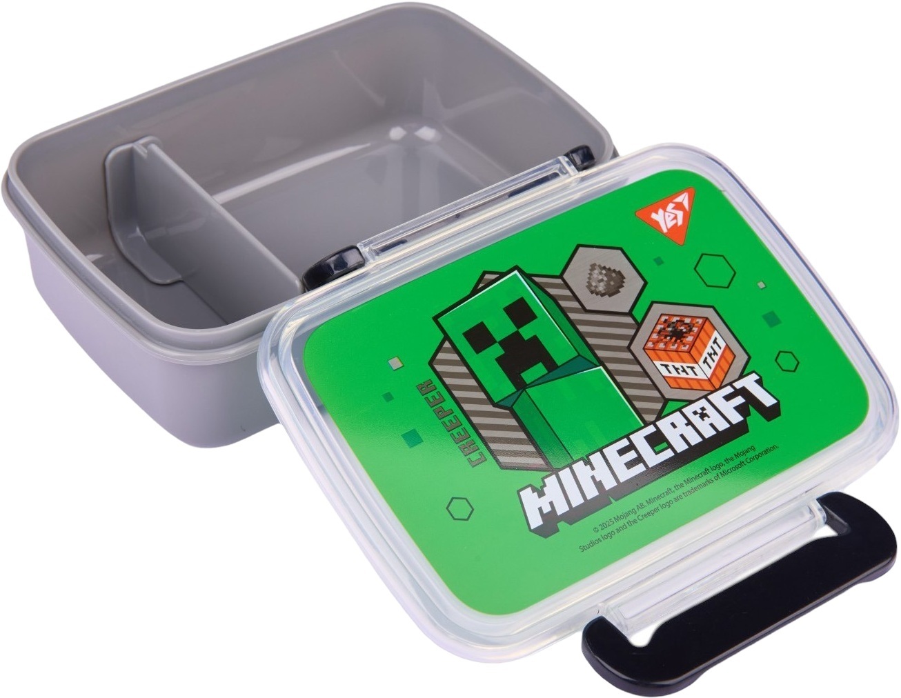 Ланч-бокс Yes Minecraft.Creeper 420 мл, сірий (708362)фото2