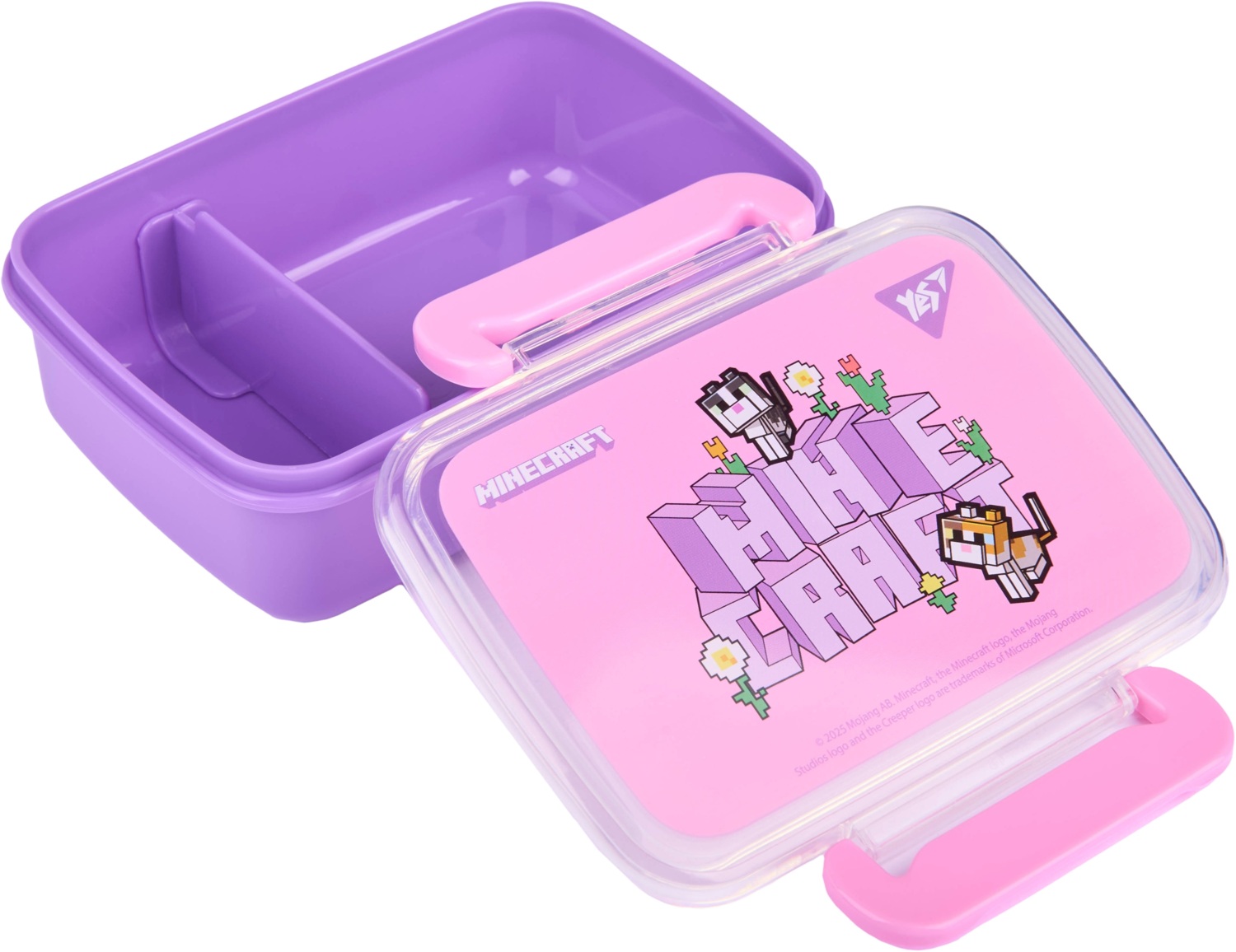 Ланч-бокс Yes Minecraft.Spring 420 мл, фіолетовий (708363)фото