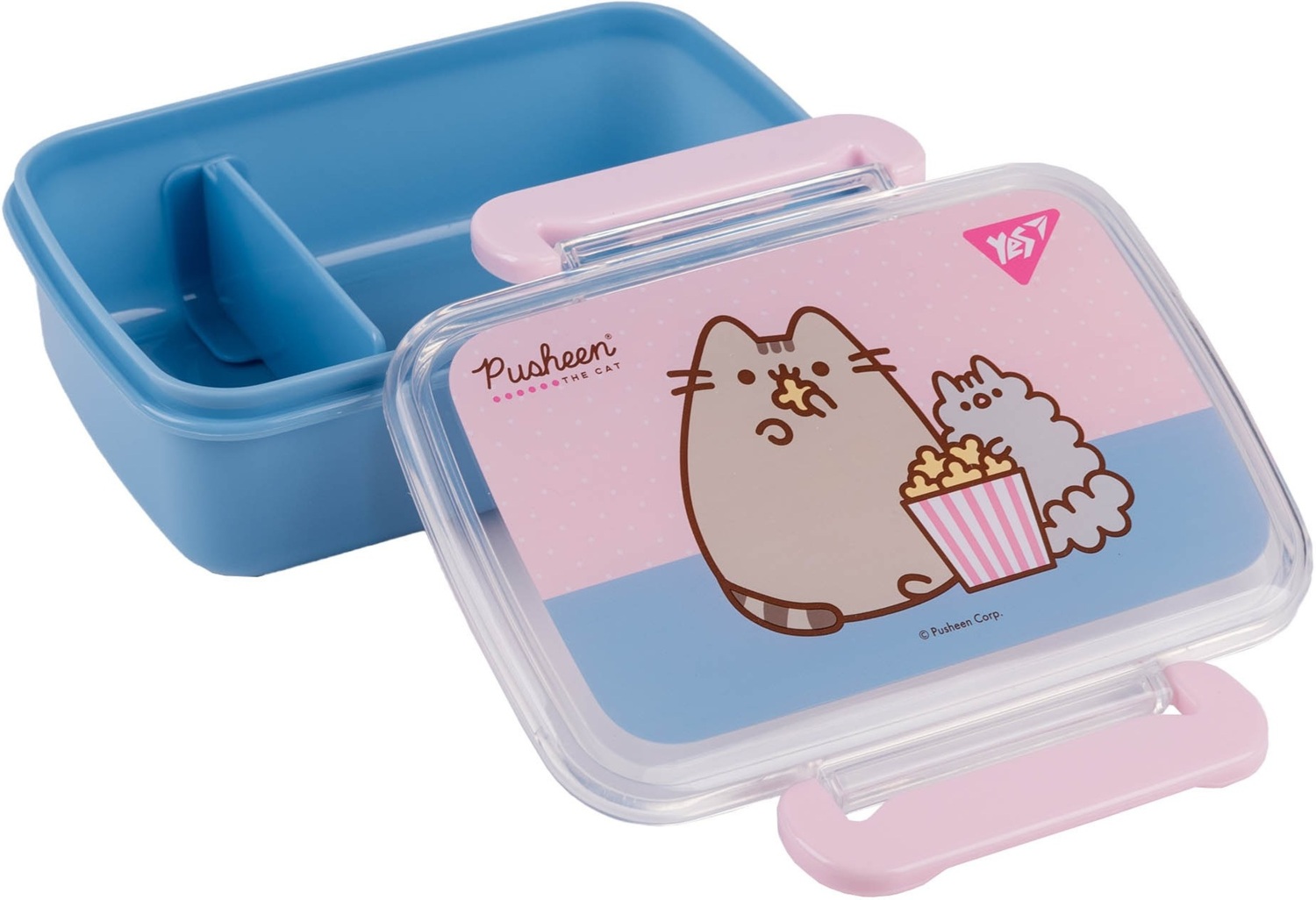 Ланч-бокс Yes Pusheen 420 мл, блакитно-рожевий (708364)фото