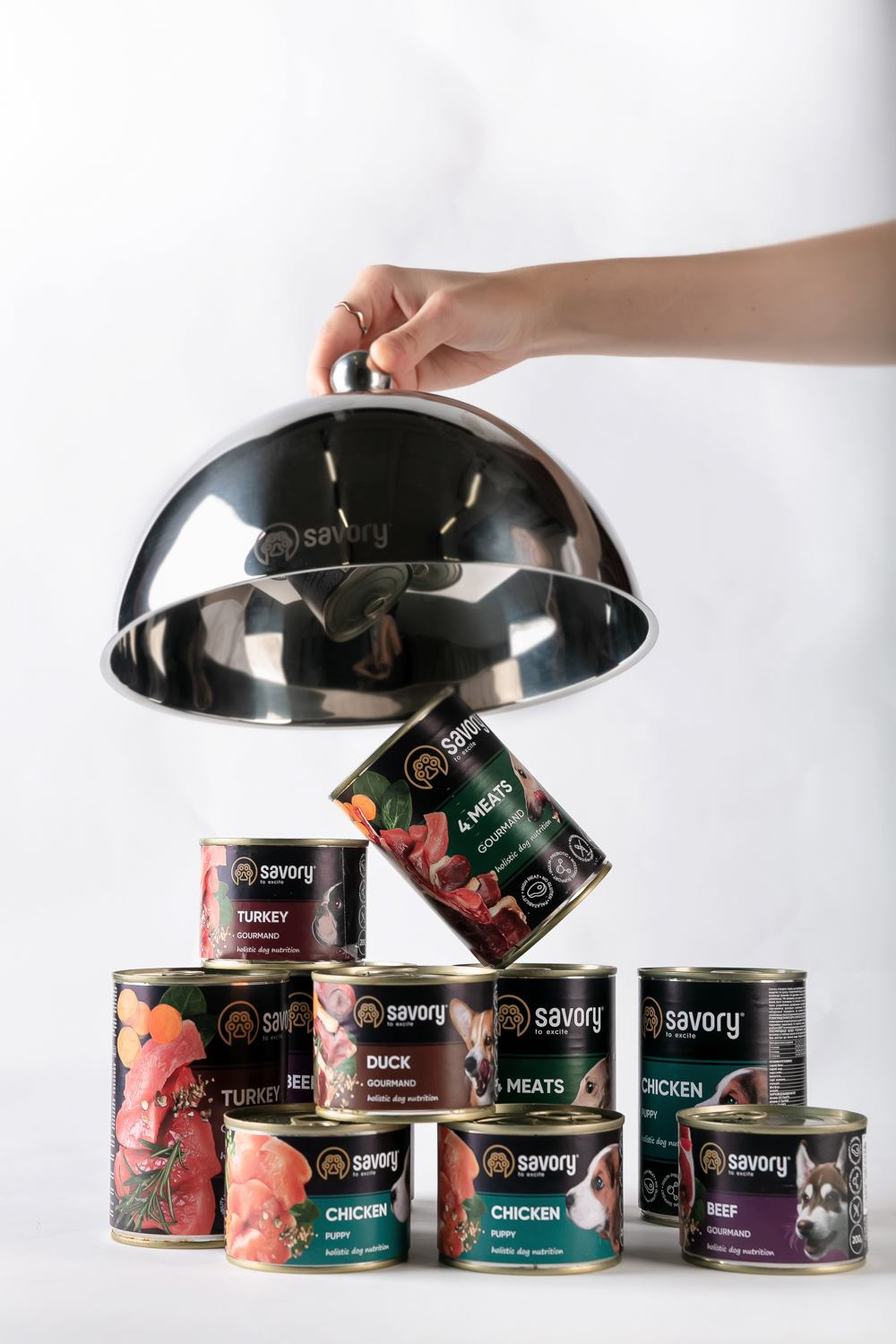 Набор влажных кормов 5+1 для щенков всех пород Savory Dog All breeds Puppy Chicken Rich in Rabbit паштет с кроликом 400 фото 6