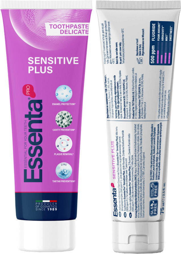 Зубная паста Essenta Pro Sensitive Plus 75 мл фото 4