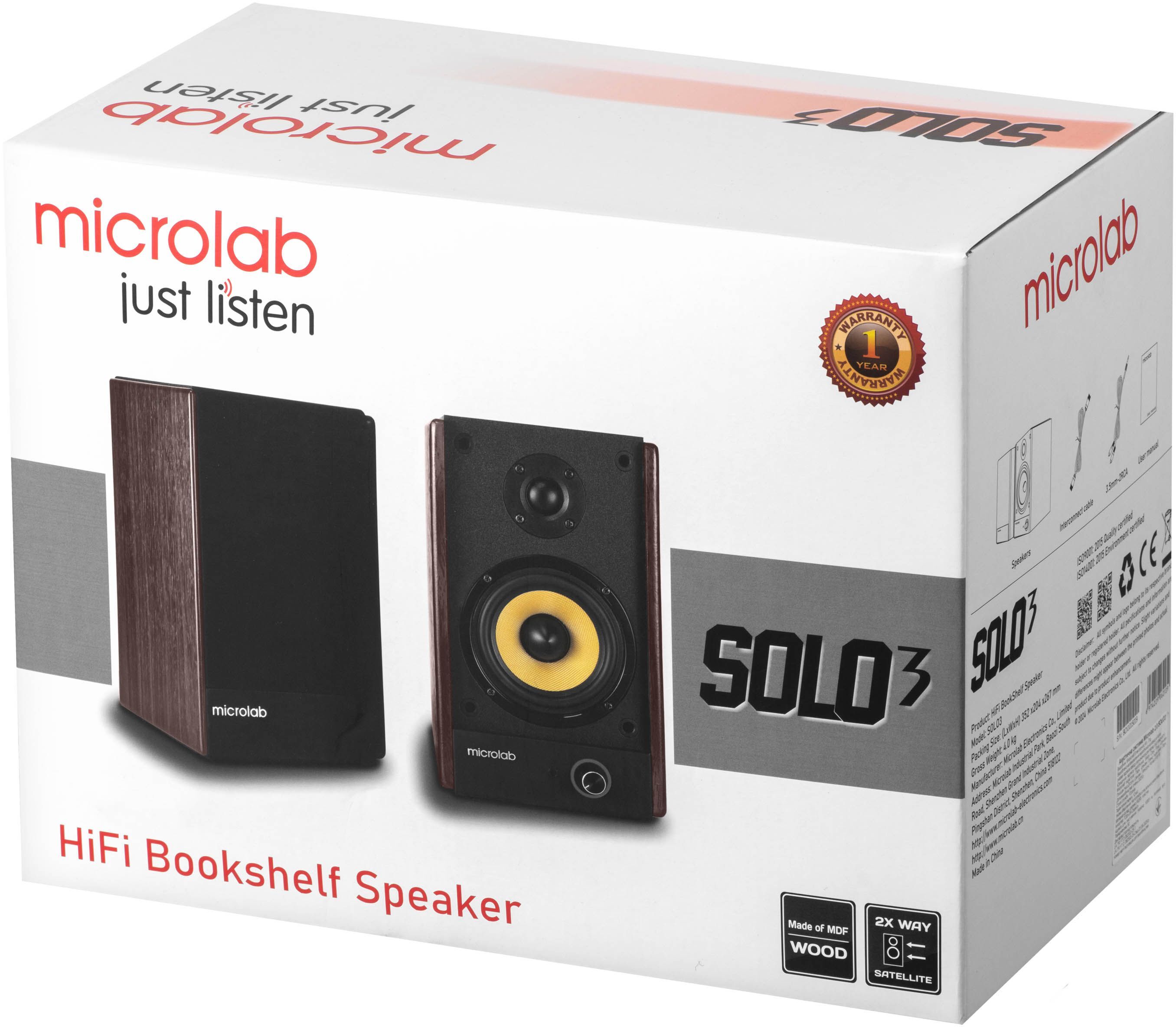 Акустична система MICROLAB SOLO 3 2.0, 40w, mini-jack Brown (SOLO-3BR)фото11