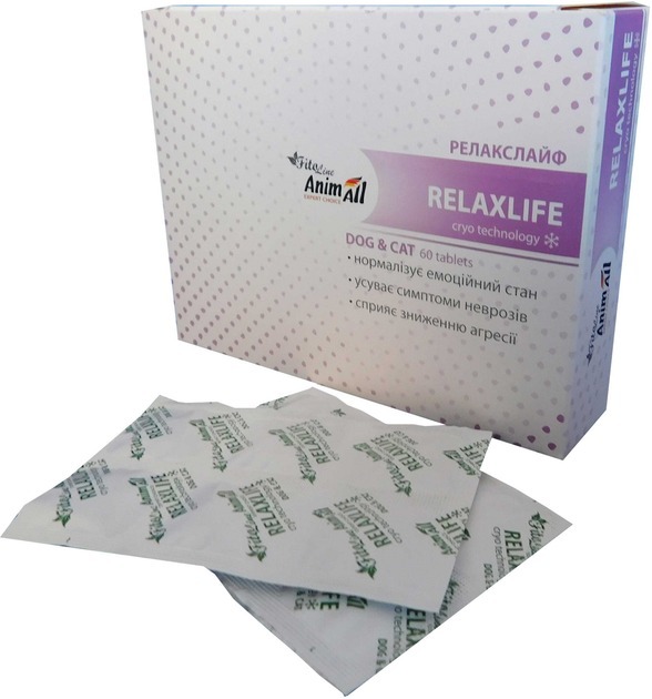 Вітаміни для котів та собак AnimAll PhytoLine Relaxlife 60 табфото2