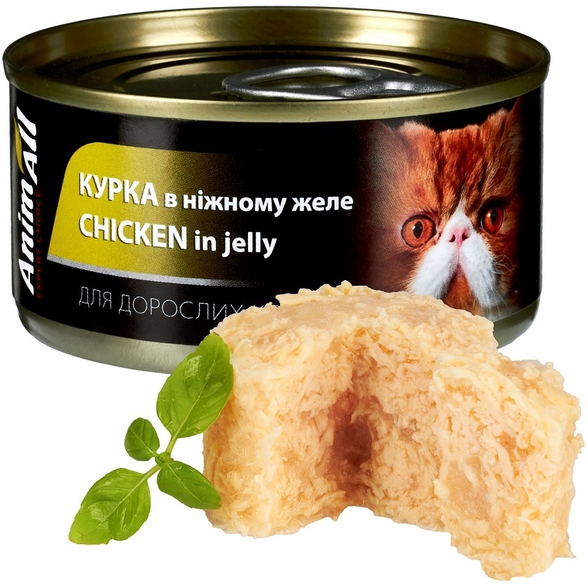 Вологий корм для котів AnimAll курка в ніжному желе 85 гфото2
