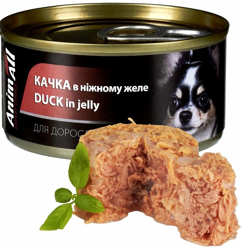 Вологий корм для собак AnimAll качка в ніжному желе 85 гфото2