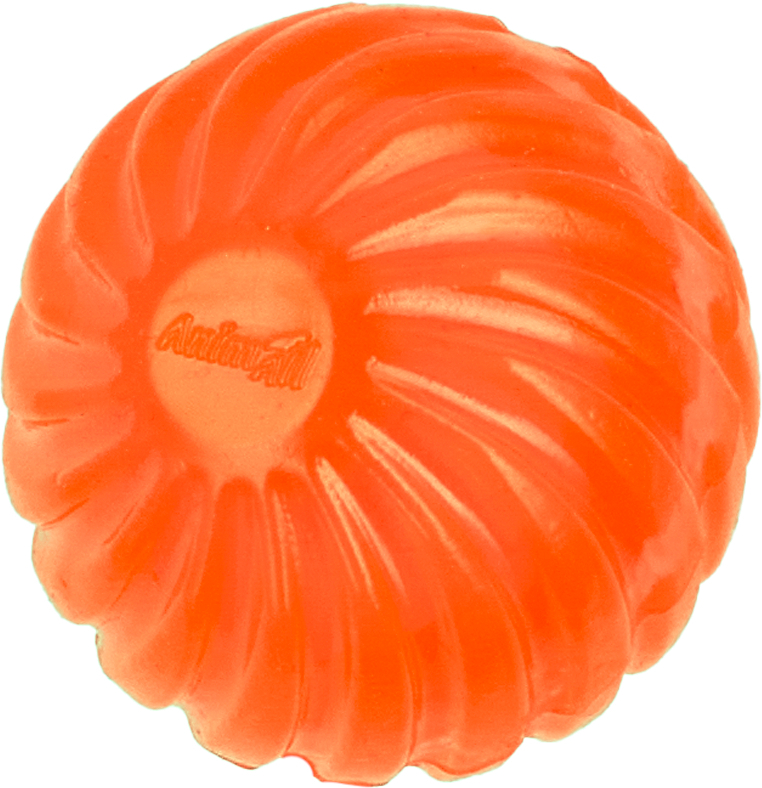 Іграшка AnimAll Fun М’яч хвиля з пищалкою 45 мм помаранчевийфото2