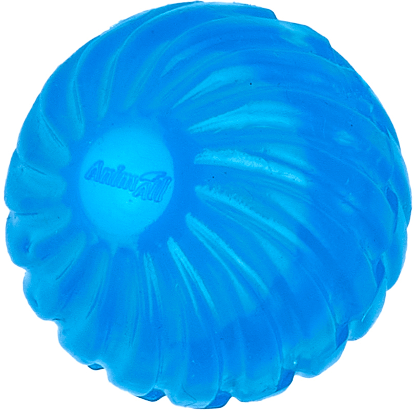Іграшка AnimAll Fun М’яч хвиля з пищалкою 45 мм синійфото2