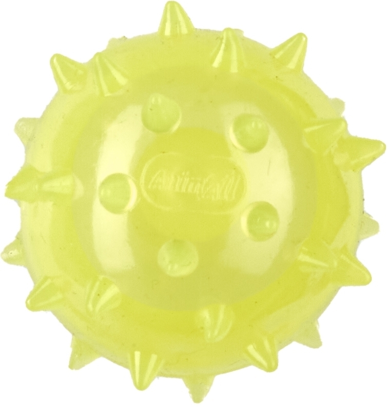 Іграшка AnimAll Fun М’яч шипований з пищалкою 45 мм жовтийфото2