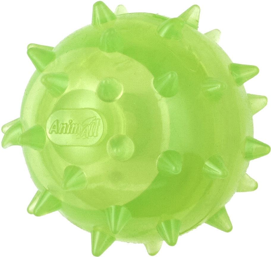 Іграшка AnimAll Fun М’яч шипований з пищалкою 45 мм зеленийфото2