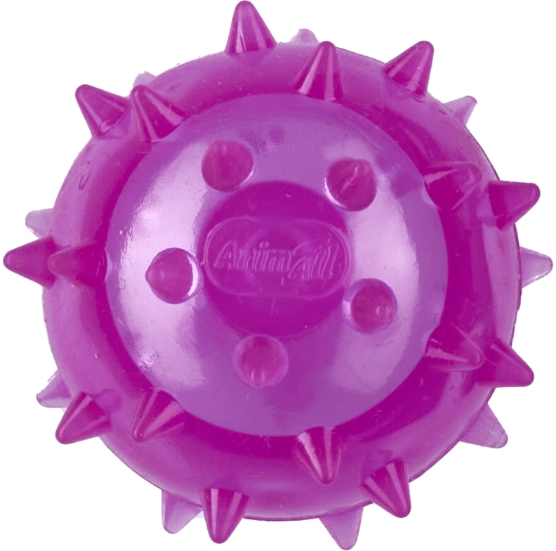 Іграшка AnimAll Fun М’яч шипований з пищалкою 45 мм фіолетовийфото