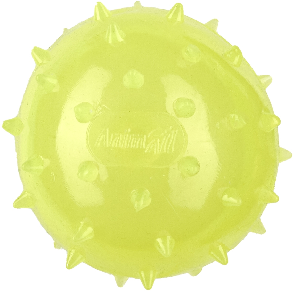 Іграшка AnimAll Fun М’яч шипований з пищалкою 65 мм жовтийфото2
