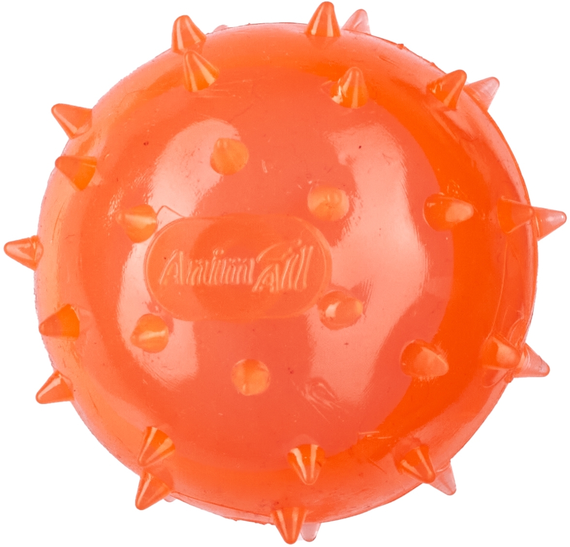 Іграшка AnimAll Fun М’яч шипований з пищалкою 65 мм помаранчевийфото2