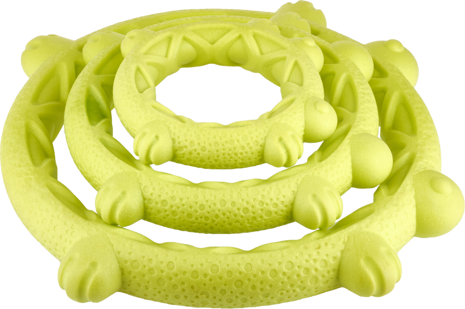 Іграшка AnimAll GrizZzly Кільце-Жабка L зелена 23,5х22,8х3 смфото