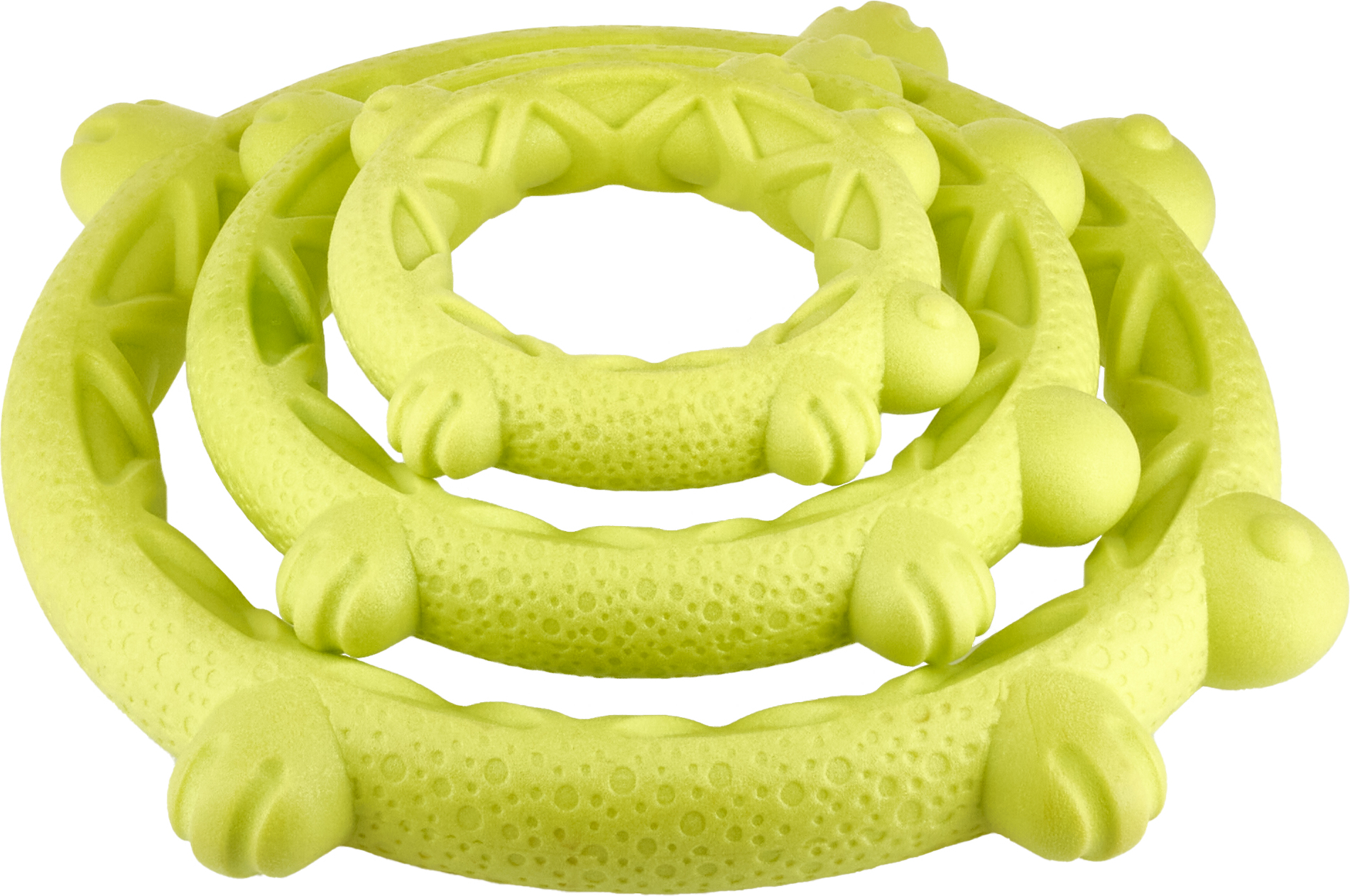 Іграшка AnimAll GrizZzly Кільце-Жабка L зелена 23,5х22,8х3 смфото4