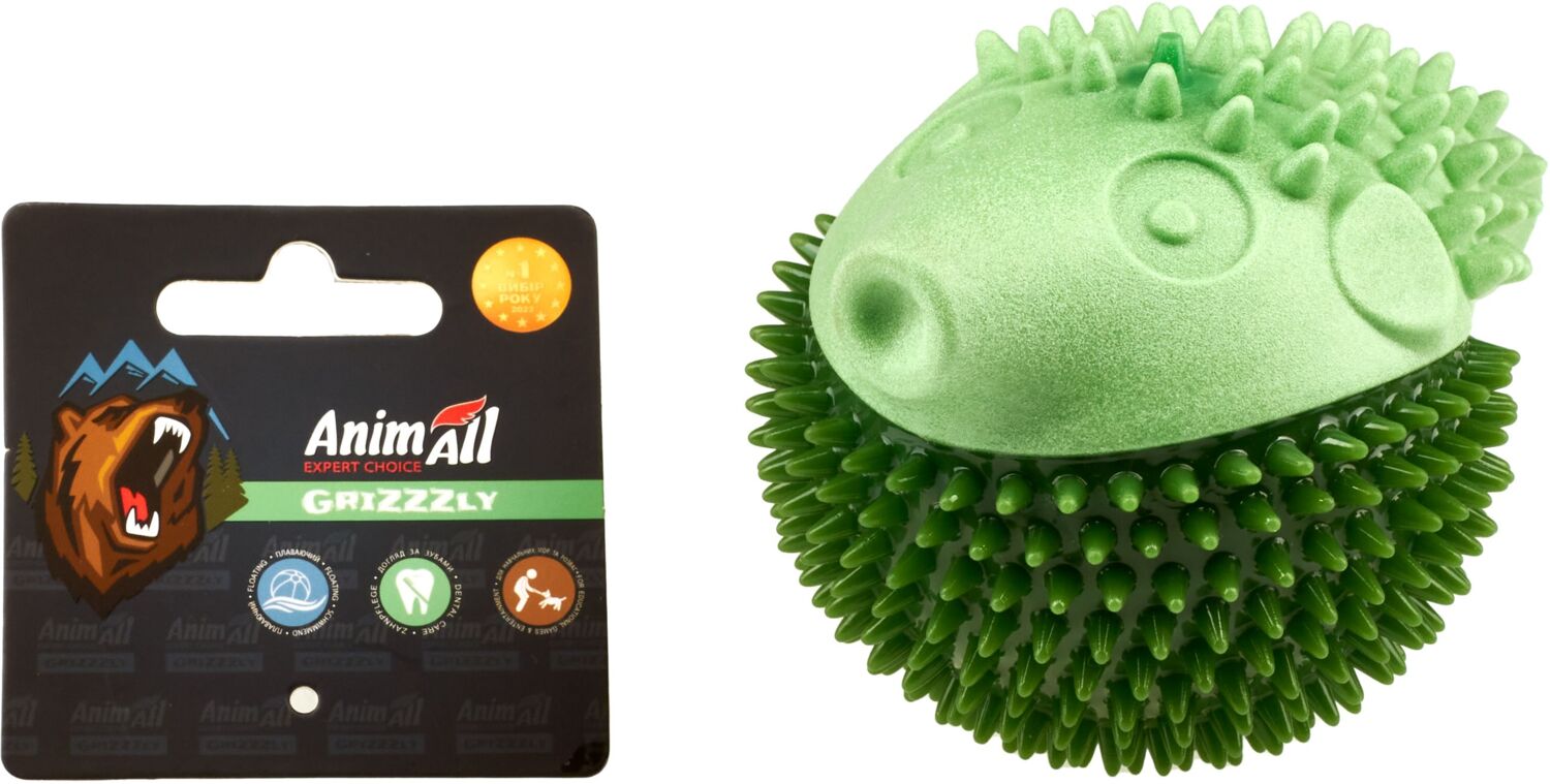 Іграшка AnimAll GrizZzly Риба Фугу темно-зелена 12,1х9х8,9 смфото