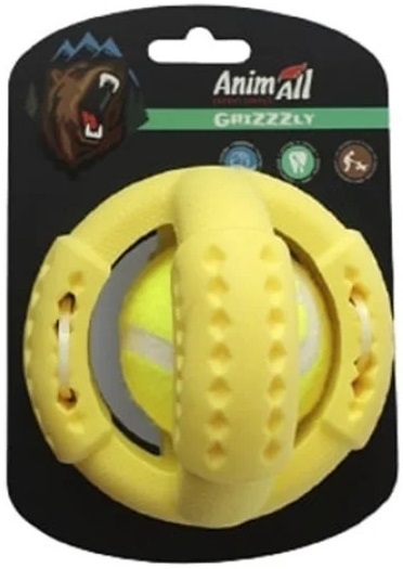 Іграшка AnimAll GrizZzly Тенісний М’яч L жовтийфото
