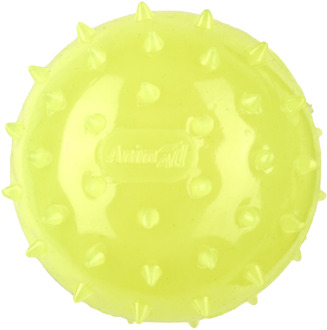 Іграшка AnimAll Fun М’яч шипований з пищалкою 75 мм жовтийфото2