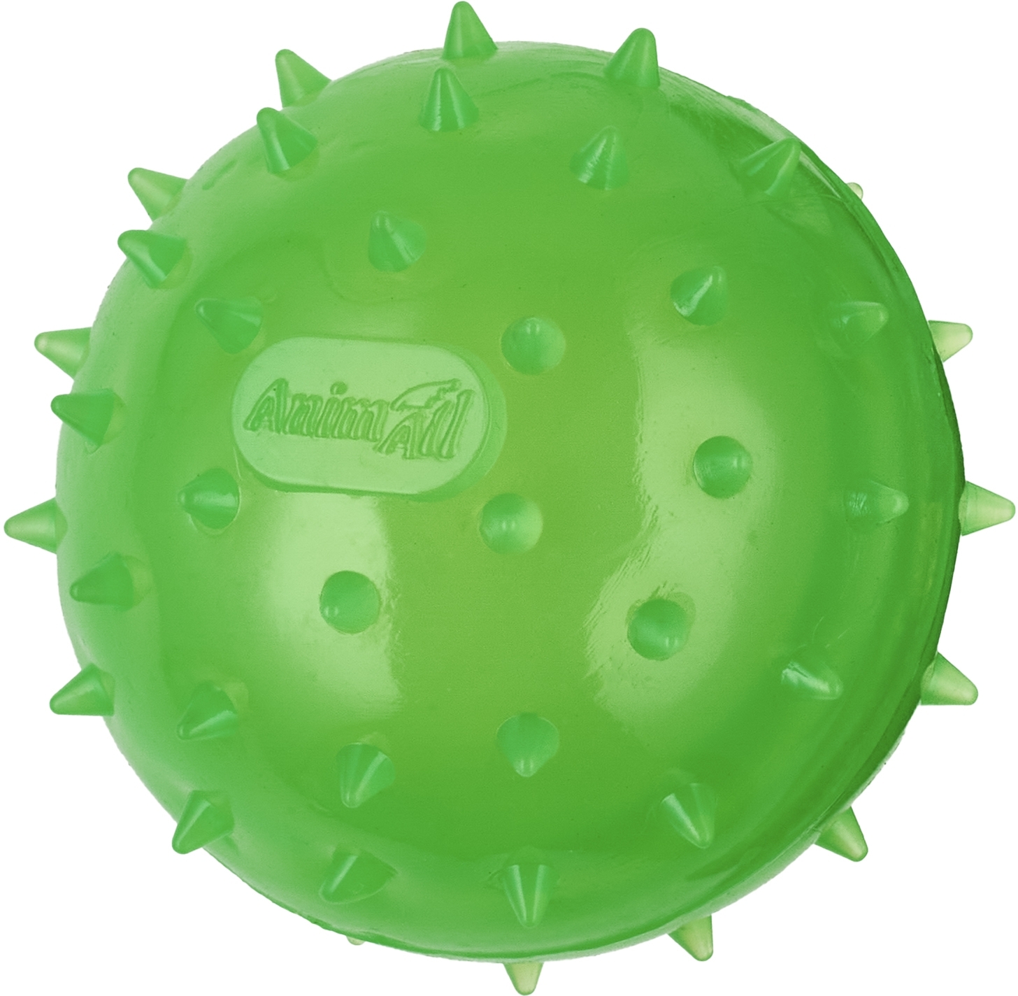 Іграшка AnimAll Fun М’яч шипований з пищалкою 75 мм зеленийфото