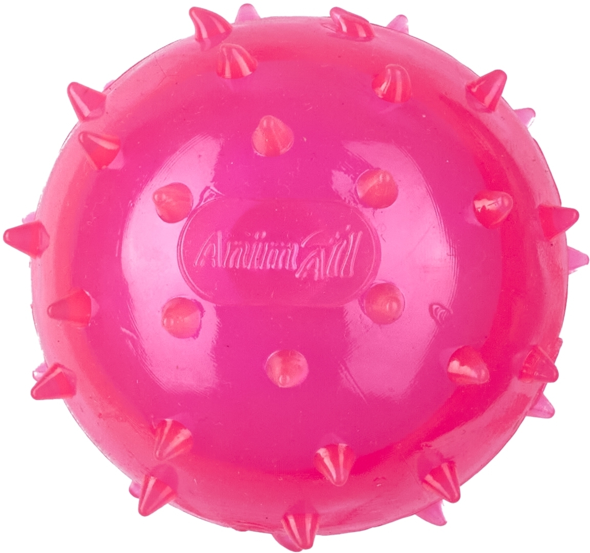 Іграшка AnimAll Fun М’яч шипований з пищалкою 75 мм рожевийфото2