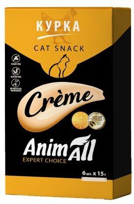 Кремові ласощі для котів AnimAll зі смаком курки 6 х 15 гфото2