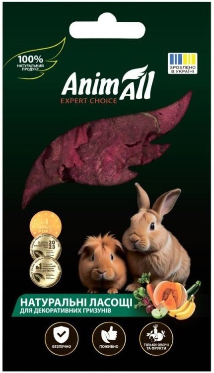 Лакомства для грызунов AnimAll сушеный свекла 50 г фото 2