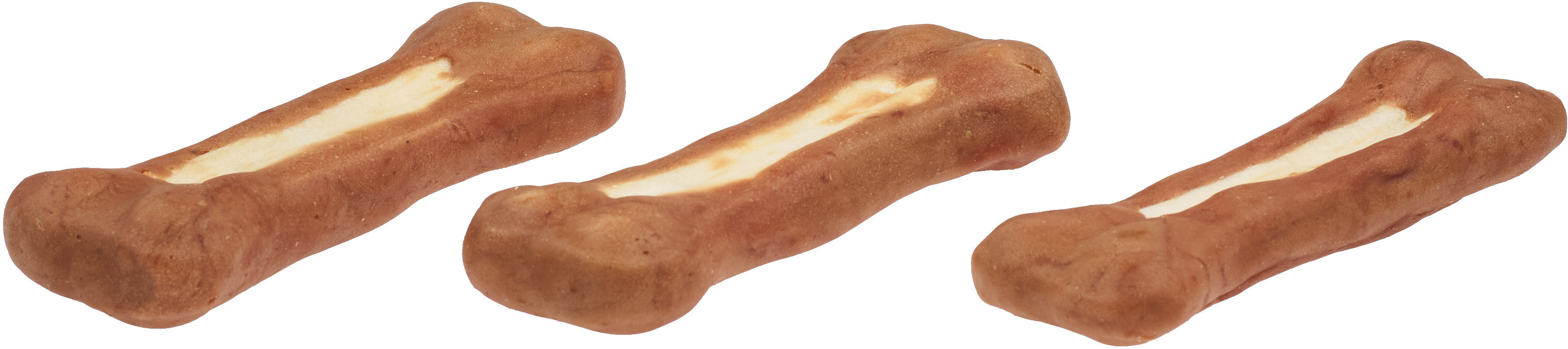 Ласощі жувальні кістки для собак Flamingo з м’ясом кролика 15 см 16 шт 1.6 кгфото