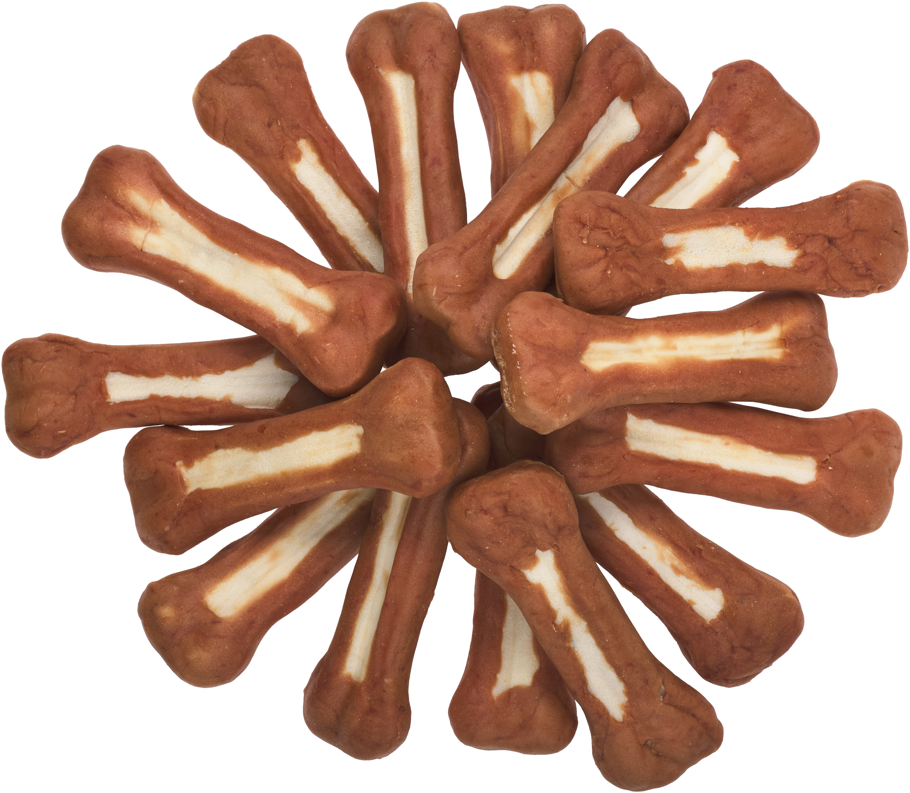 Ласощі жувальні кістки для собак Flamingo з м’ясом кролика 15 см 16 шт 1.6 кгфото