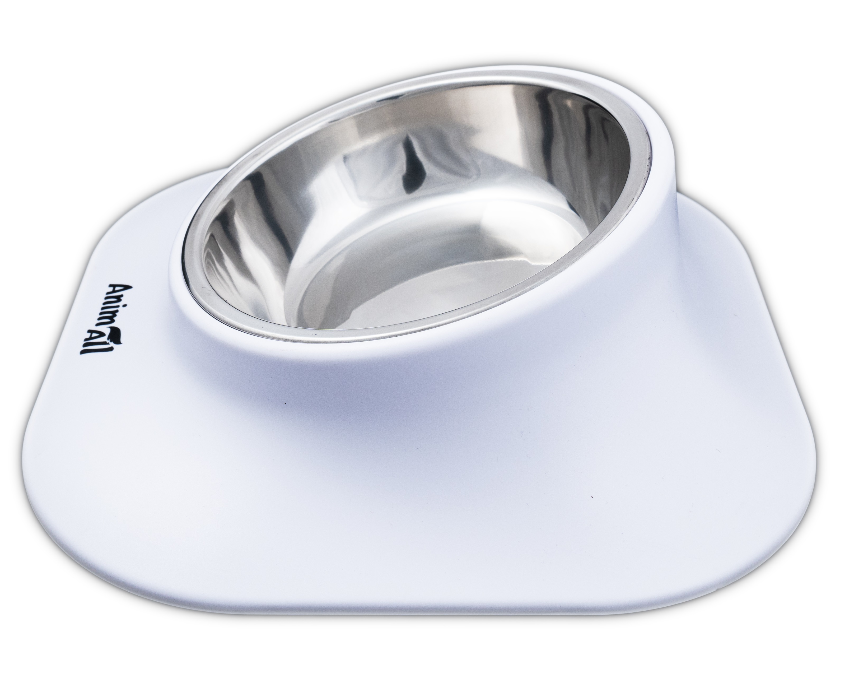 Миска AnimAll металлическая белая 420 мл на подставке фото 2