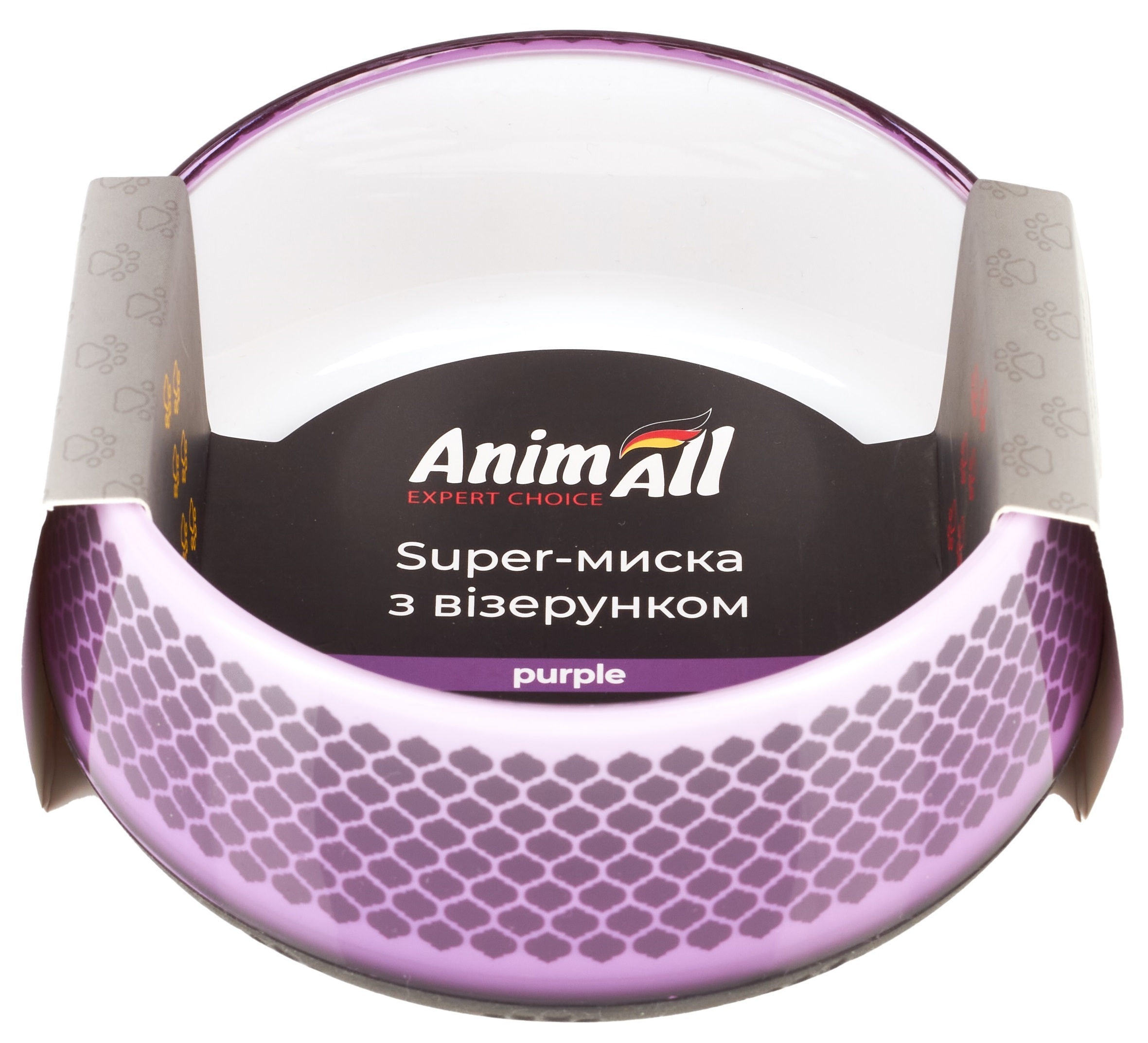 Миска для собак AnimAll Super з візерунком 300 мл фіолетовафото2