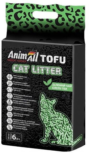 Наповнювач AnimAll Тофу зелений чай 2,6 кг/6 літрівфото2