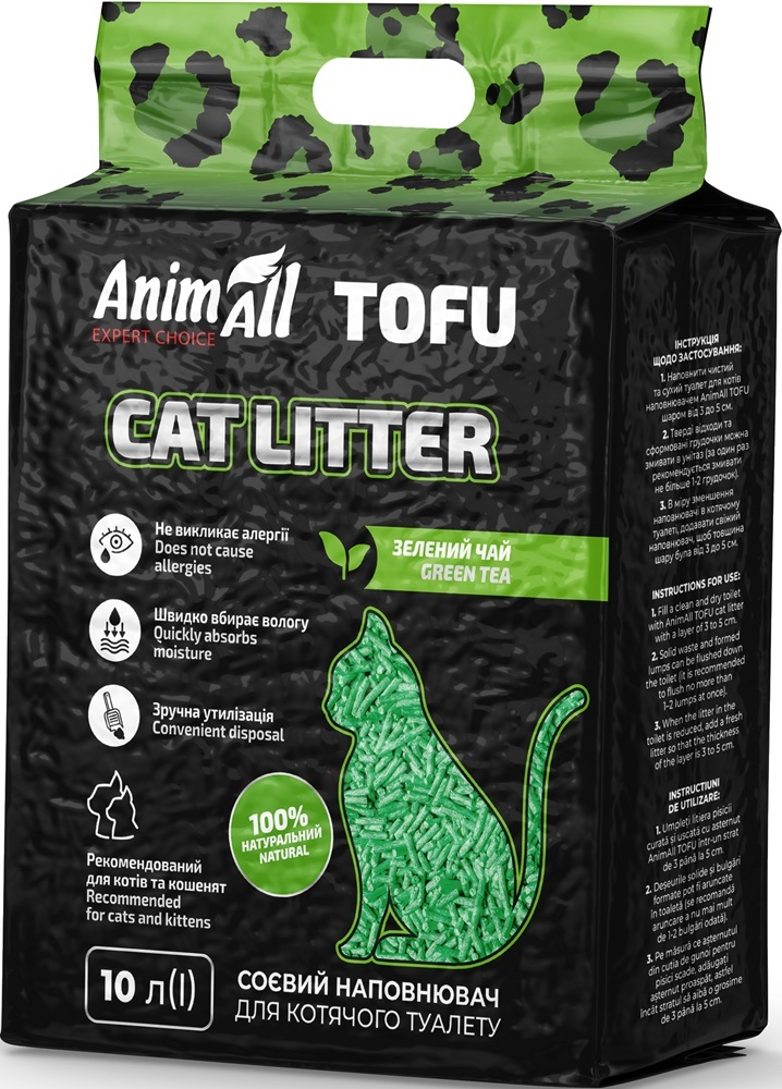 Наповнювач AnimAll Тофу зелений чай 4,66 кг/10 літрівфото