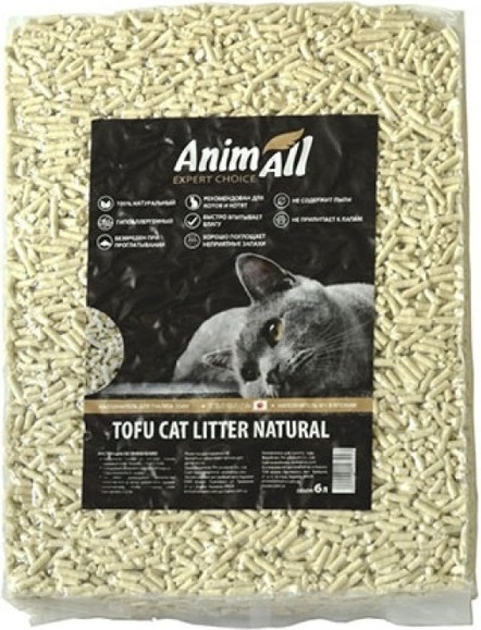 Наполнитель AnimAll Тофу классик 2,6 кг/6 литров фото 2