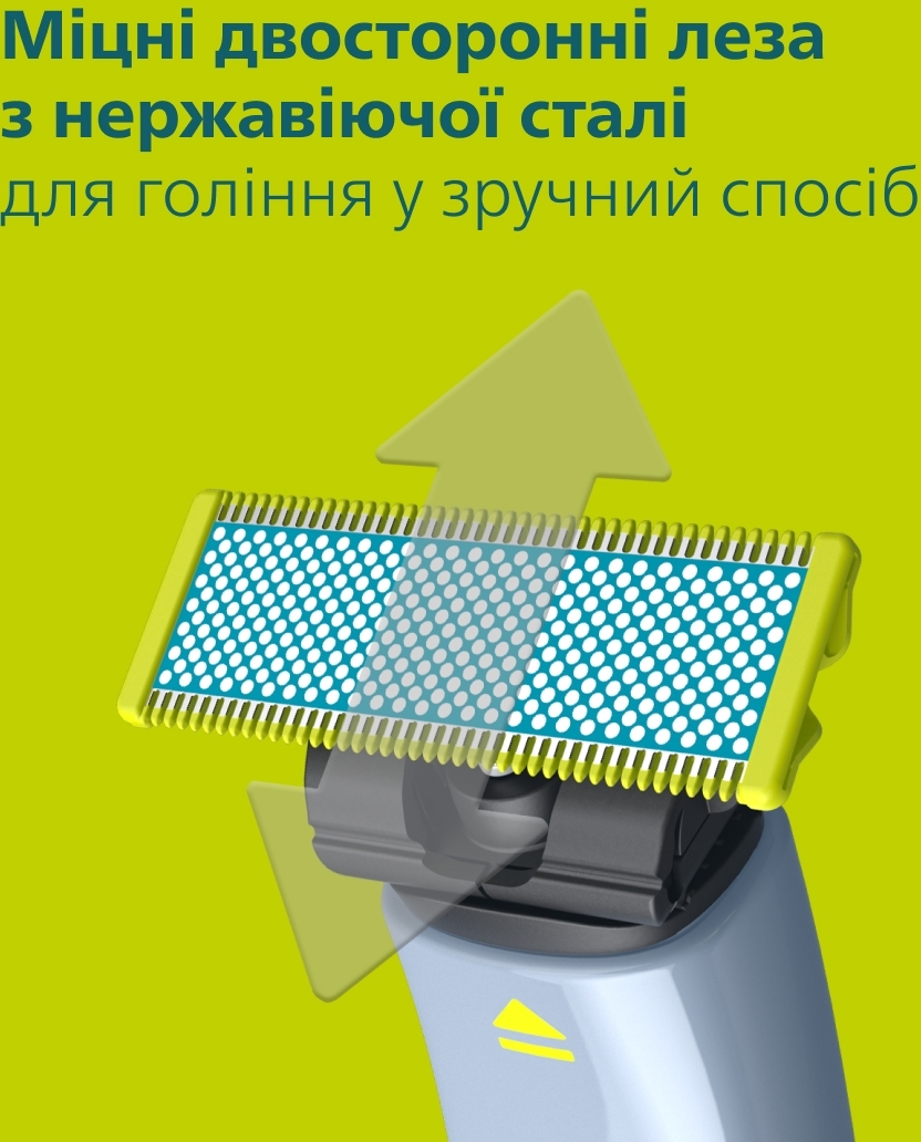 Змінні леза PHILIPS OneBlade QP235/50 (3 шт) для надчутливої шкірифото7