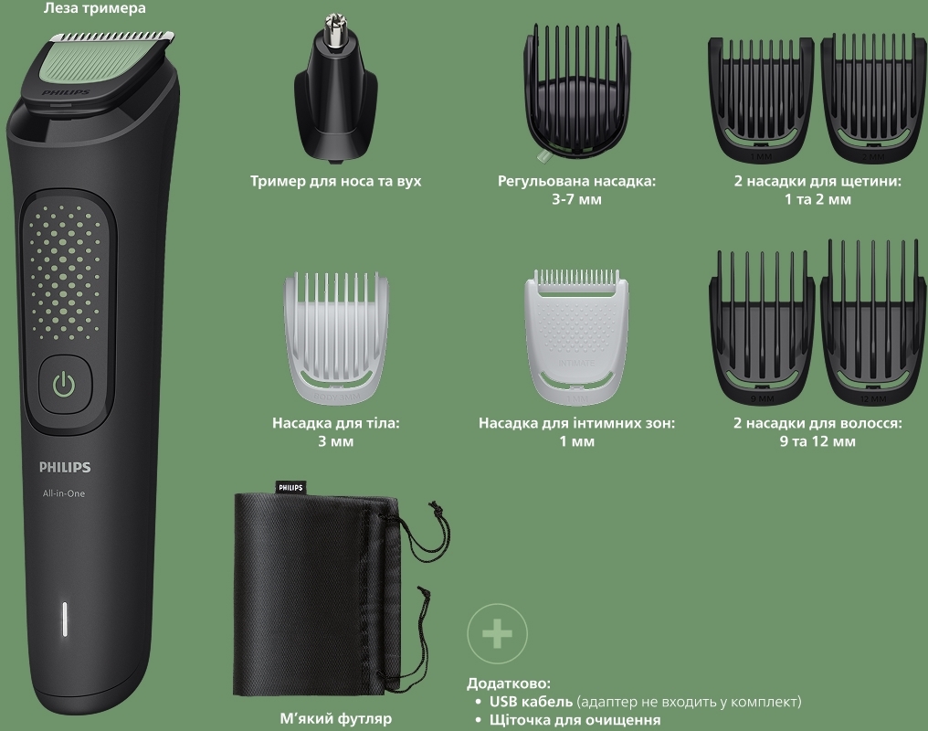 Універсальний тример PHILIPS MG3945/15 серії 3000 (9-в-1)фото19
