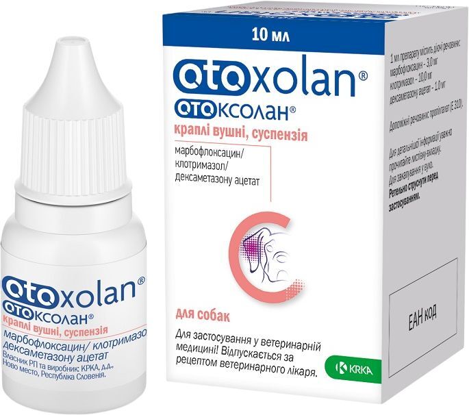 Отоксолан суспензія вушна 10 мл для тваринфото2