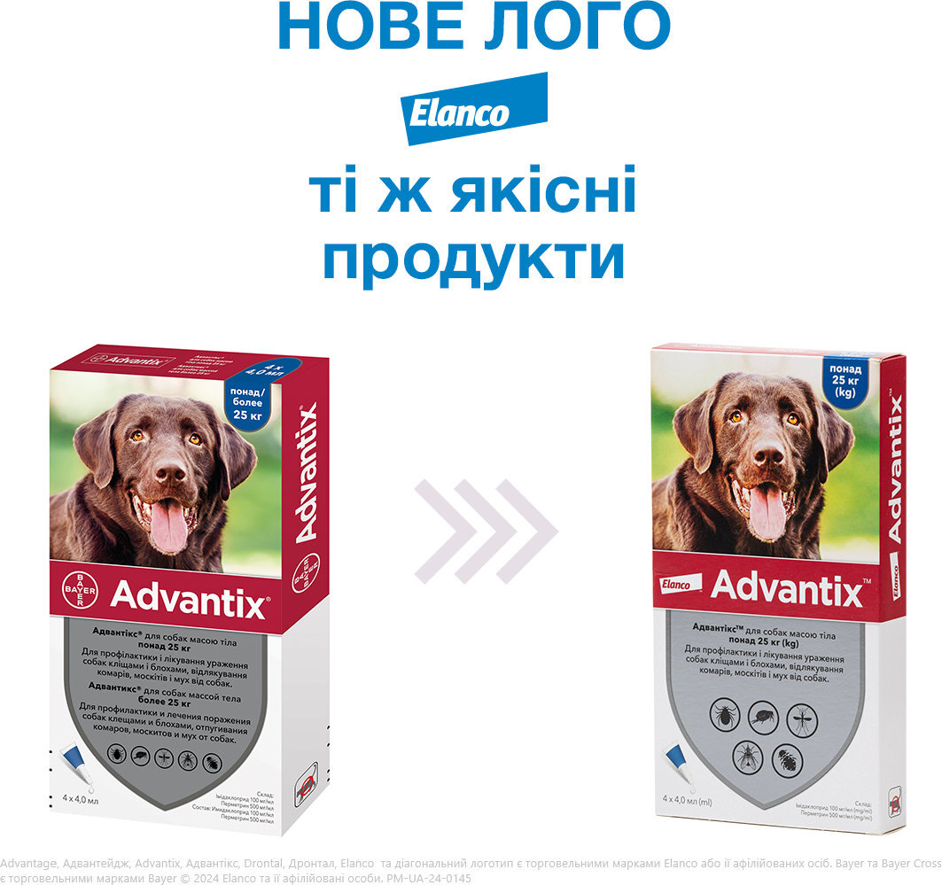 Протипаразитарні краплі для собак більше 25 кг Bayer Advantix 4 мл 4 Крапліфото
