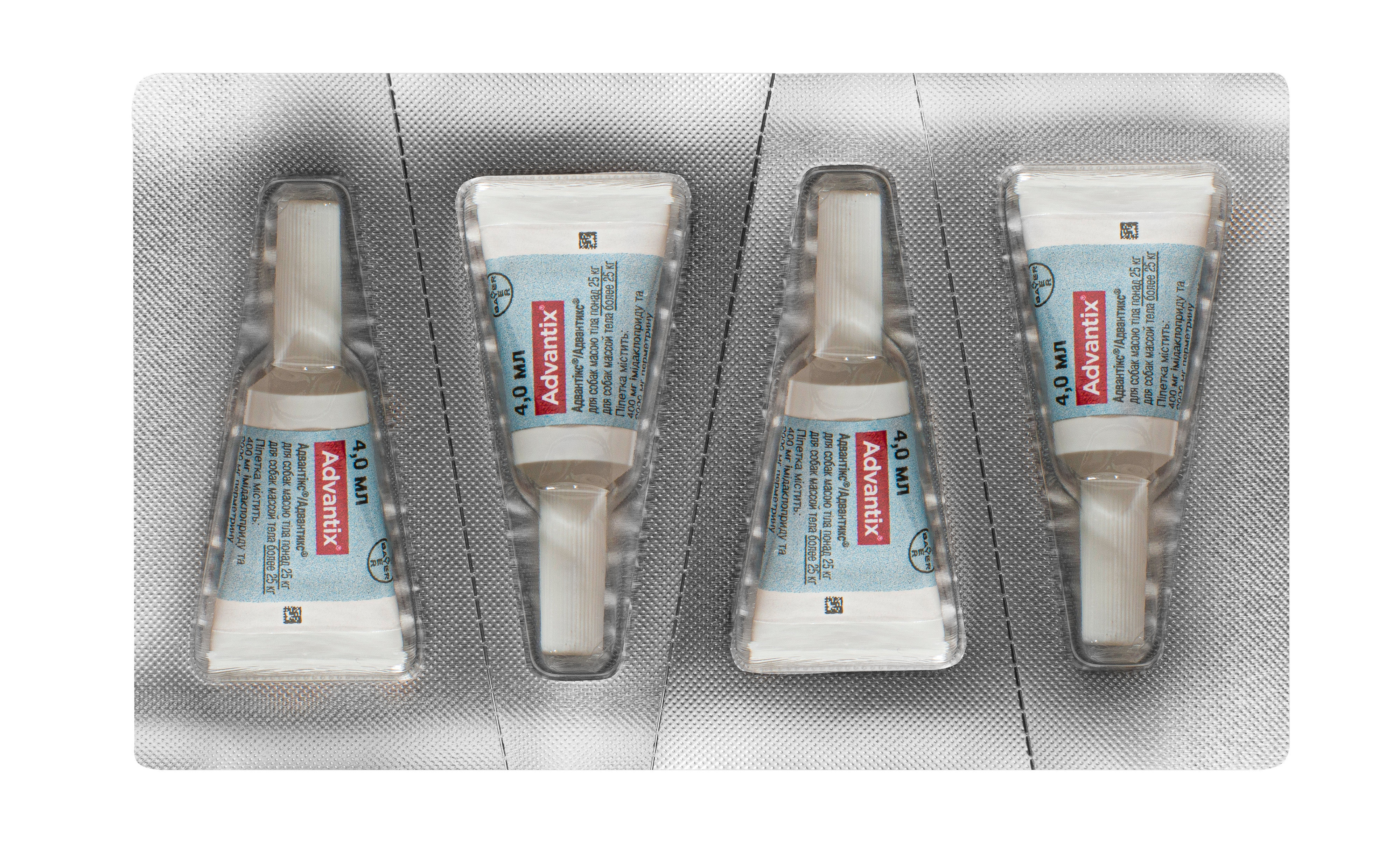 Протипаразитарні краплі для собак більше 25 кг Bayer Advantix 4 мл 4 Крапліфото