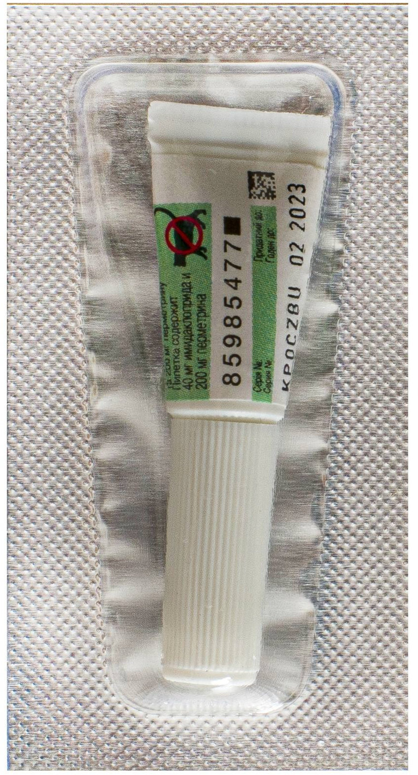 Протипаразитарні краплі для собак до 4 кг Bayer Advantix 0,4 мл 4 Крапліфото