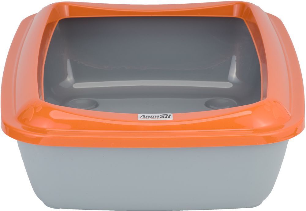 Туалет для кошек AnimAll оранжевый с лопаткой CNR-106 50x37x13.5 см фото 2