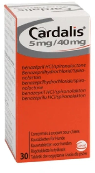 Таблетки Ceva Cardalis 5 мг/40 мг 302 мг 30 табфото2